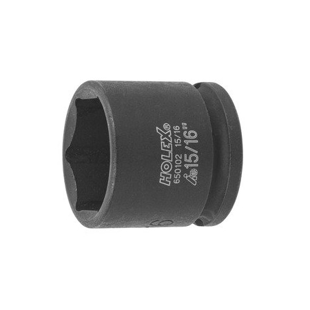 Holex Impact Socket, 3/8 inch Drive, 6 pt, 15/16 inch 650102 15/16